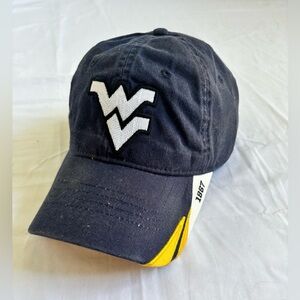 NCAA Men’s West Virginia University Baseball Cap in Navy Blue/Gold Sz OS